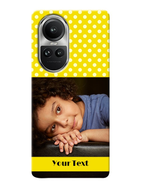 Custom Reno 10 Pro 5G Custom Mobile Covers: Bright Yellow Case Design