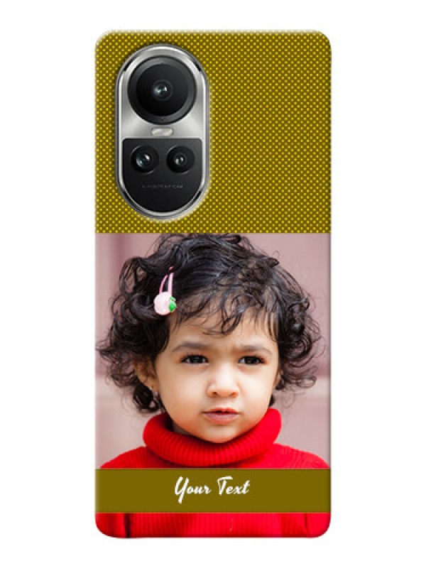 Custom Reno 10 Pro 5G custom mobile back covers: Simple Green Color Design