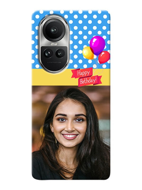 Custom Reno 10 Pro 5G custom mobile back covers: Happy Birthday Design