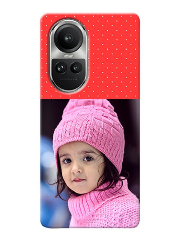 Custom Reno 10 Pro 5G personalised phone covers: Red Pattern Design