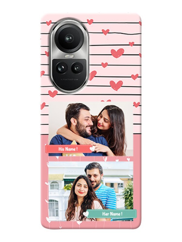 Custom Reno 10 Pro 5G custom mobile covers: Photo with Heart Design