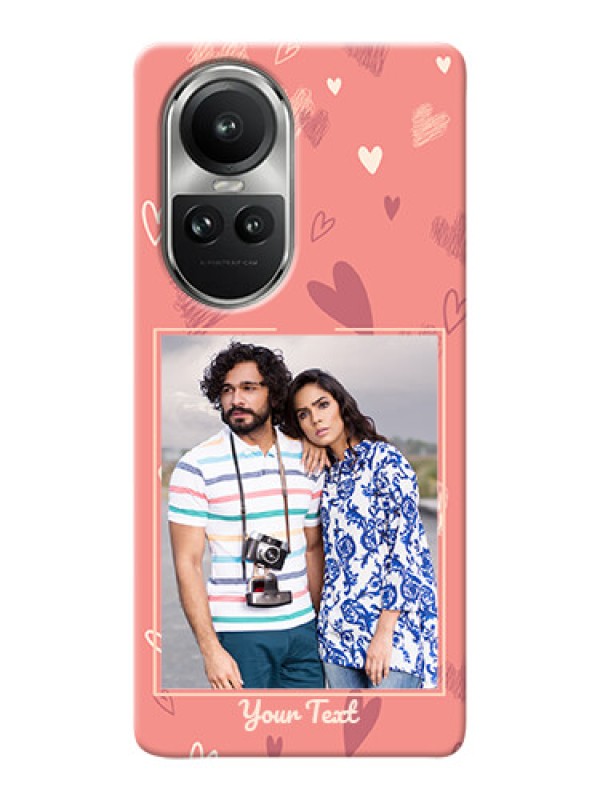 Custom Reno 10 Pro 5G custom mobile phone cases: love doodle art Design