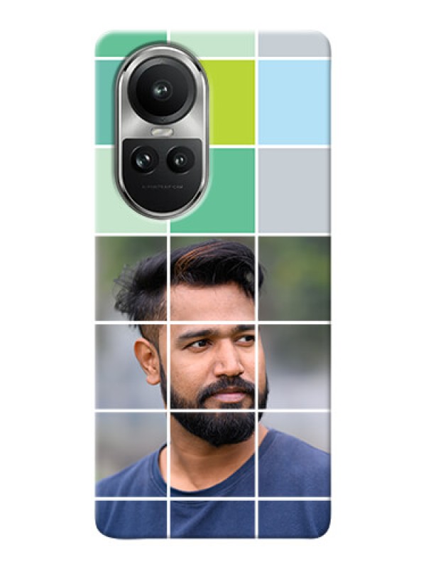 Custom Reno 10 Pro 5G personalised phone covers with white box pattern