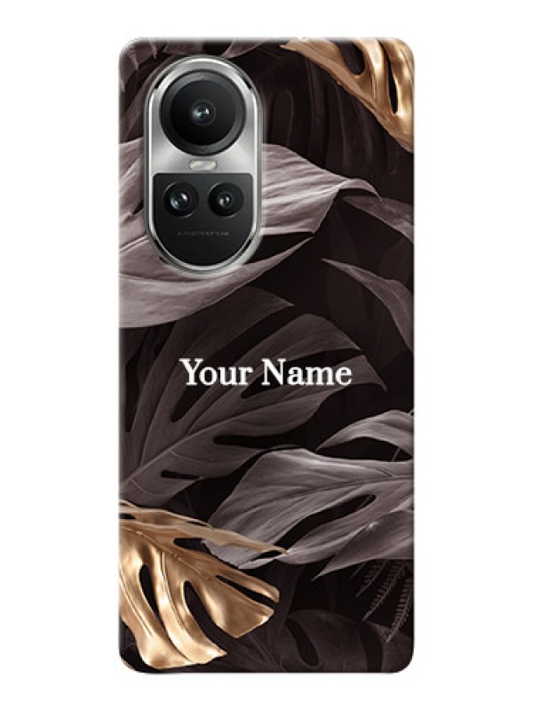 Custom Reno 10 Pro 5G Personalised Phone Case with Wild Leaves digital paint Design