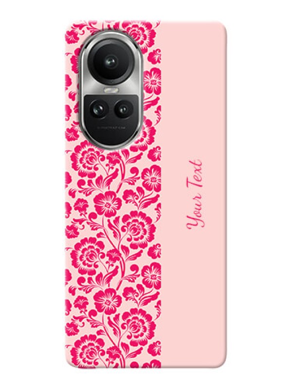 Custom Reno 10 Pro 5G Custom Phone Case with Attractive Floral Pattern Design