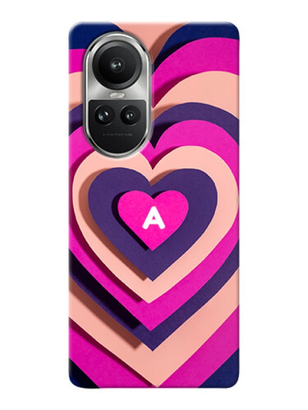 Custom Reno 10 Pro 5G Custom Mobile Case with Cute Heart Pattern Design
