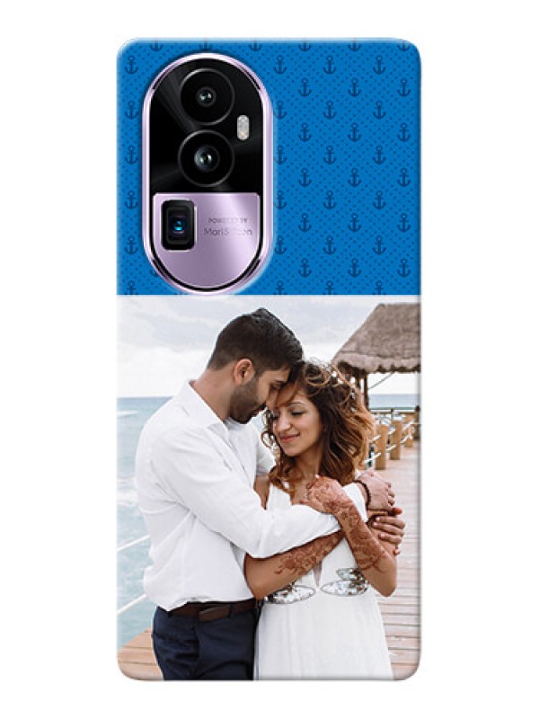 Custom Reno 10 Pro Plus 5G Mobile Phone Covers: Blue Anchors Design