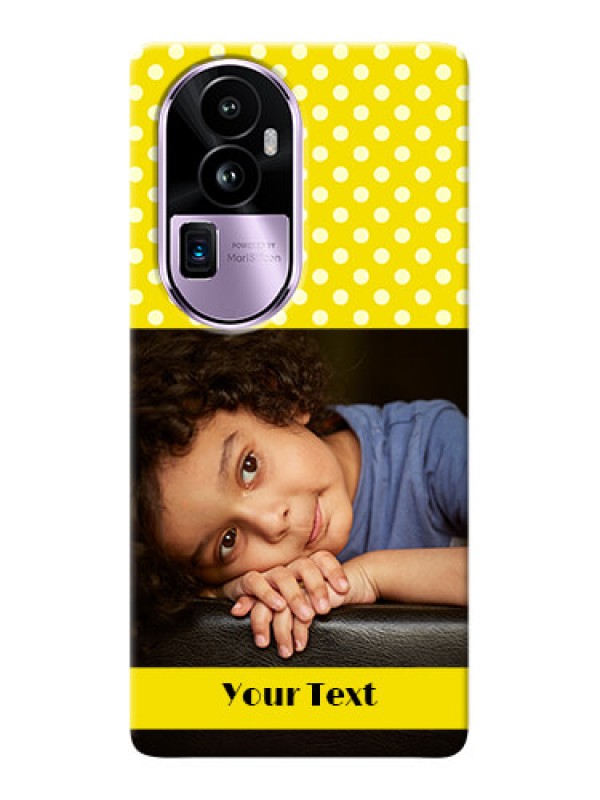 Custom Reno 10 Pro Plus 5G Custom Mobile Covers: Bright Yellow Case Design