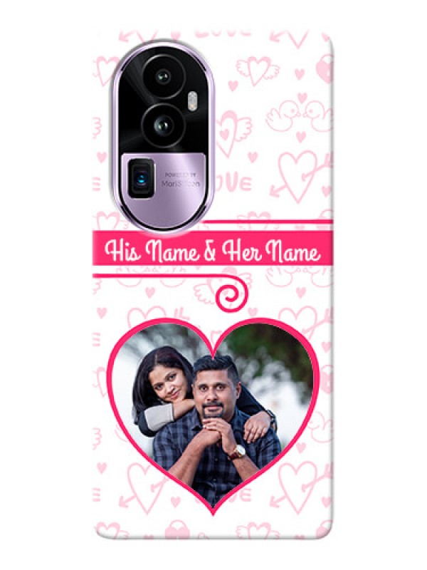 Custom Reno 10 Pro Plus 5G Personalized Phone Cases: Heart Shape Love Design
