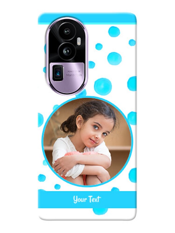 Custom Reno 10 Pro Plus 5G Custom Phone Covers: Blue Bubbles Pattern Design
