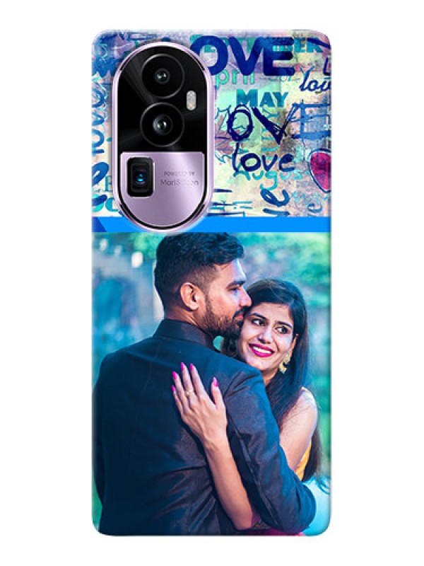 Custom Reno 10 Pro Plus 5G Mobile Covers Online: Colorful Love Design