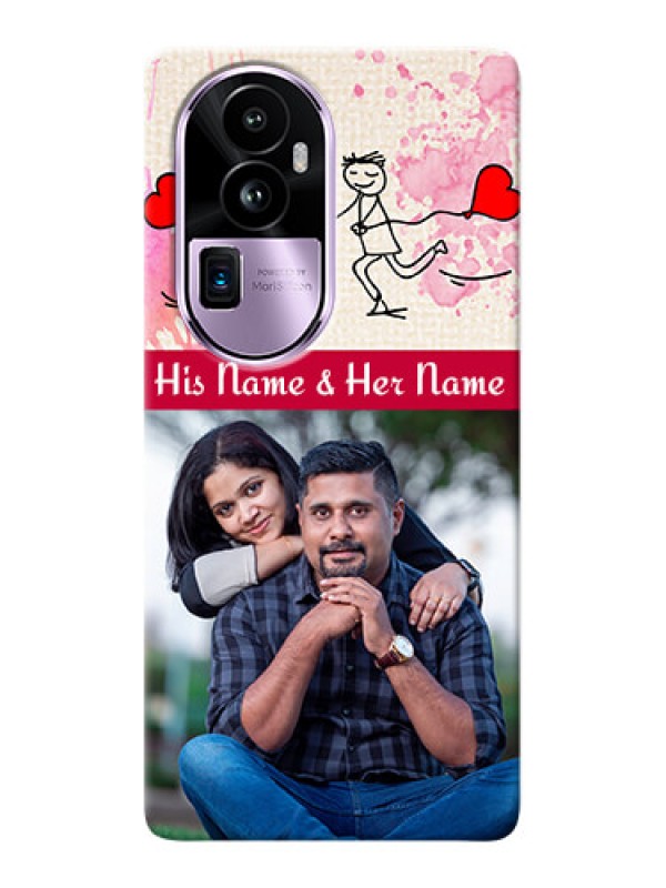 Custom Reno 10 Pro Plus 5G phone back covers: You and Me Case Design