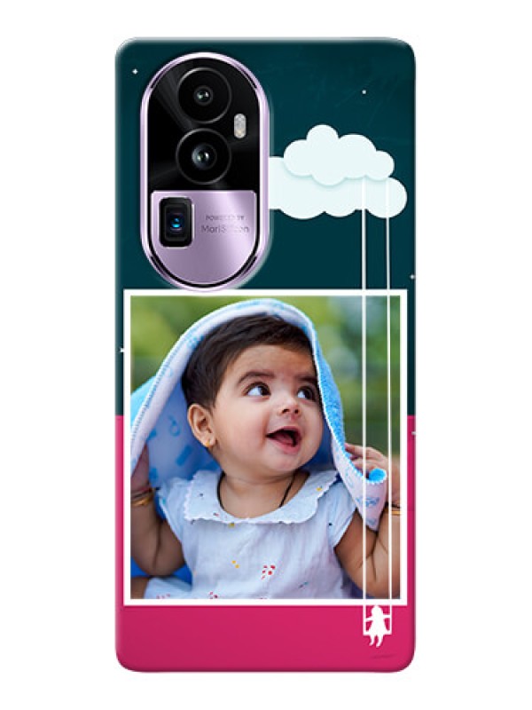 Custom Reno 10 Pro Plus 5G custom phone covers: Cute Girl with Cloud Design