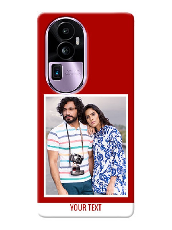 Custom Reno 10 Pro Plus 5G mobile phone covers: Simple Red Color Design