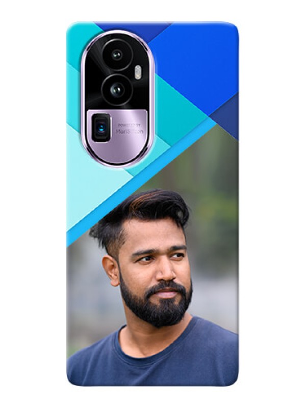 Custom Reno 10 Pro Plus 5G Phone Cases Online: Blue Abstract Cover Design