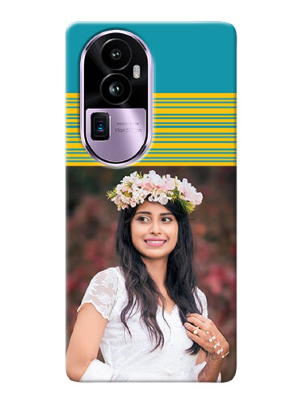 Custom Reno 10 Pro Plus 5G personalized phone covers: Yellow & Blue Design