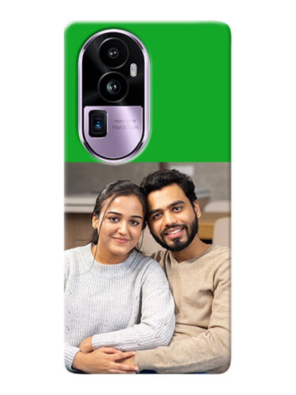 Custom Reno 10 Pro Plus 5G Personalised mobile covers: Green Pattern Design