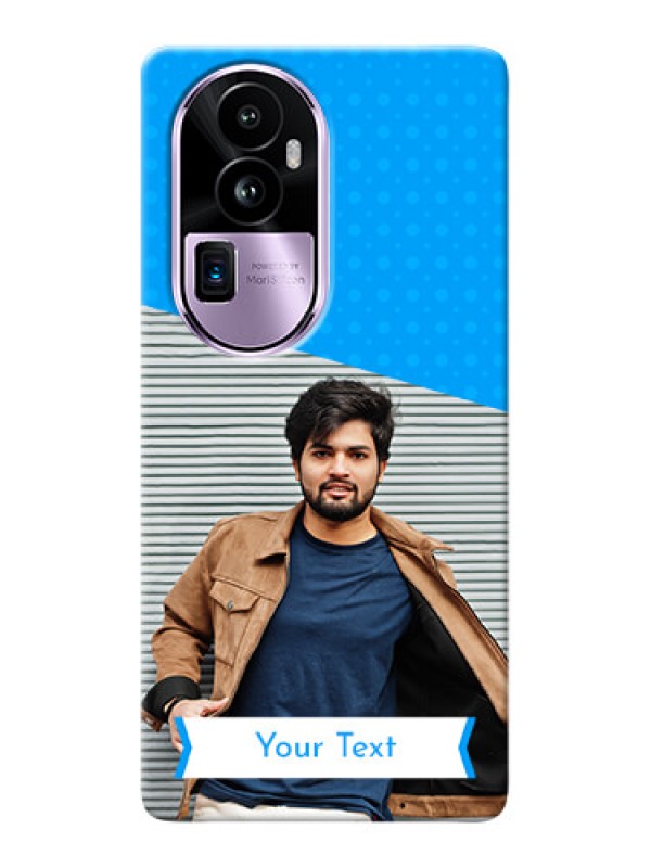 Custom Reno 10 Pro Plus 5G Personalized Mobile Covers: Simple Blue Color Dotted Design