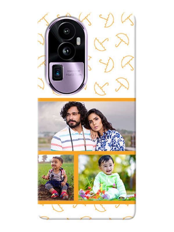 Custom Reno 10 Pro Plus 5G Personalised Phone Cases: Yellow Pattern Design