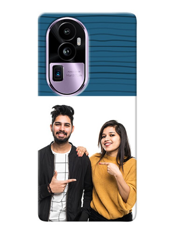 Custom Reno 10 Pro Plus 5G Custom Phone Cases: Blue Pattern Cover Design