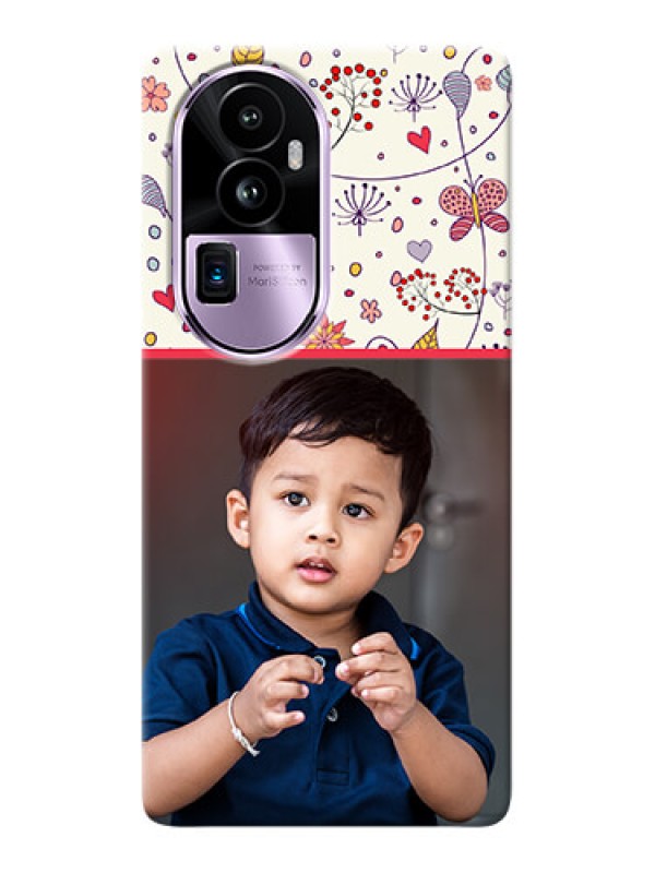 Custom Reno 10 Pro Plus 5G phone back covers: Premium Floral Design