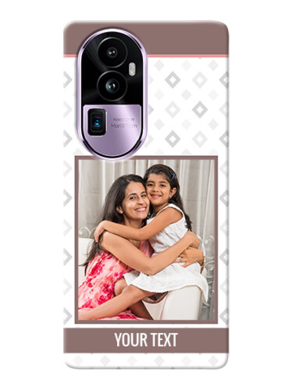 Custom Reno 10 Pro Plus 5G custom back covers: Simple Diamond Design