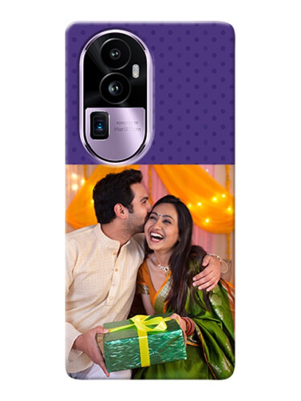 Custom Reno 10 Pro Plus 5G mobile phone cases: Violet Pattern Design