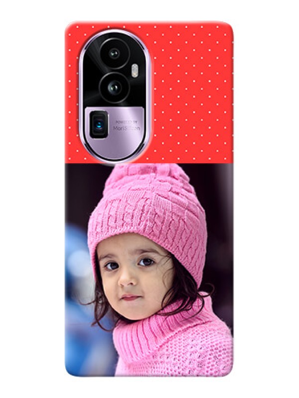 Custom Reno 10 Pro Plus 5G personalised phone covers: Red Pattern Design