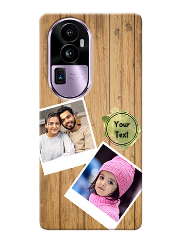 Custom Reno 10 Pro Plus 5G Custom Mobile Phone Covers: Wooden Texture Design