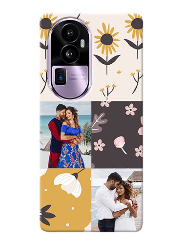 Custom Reno 10 Pro Plus 5G phone cases online: 3 Images with Floral Design
