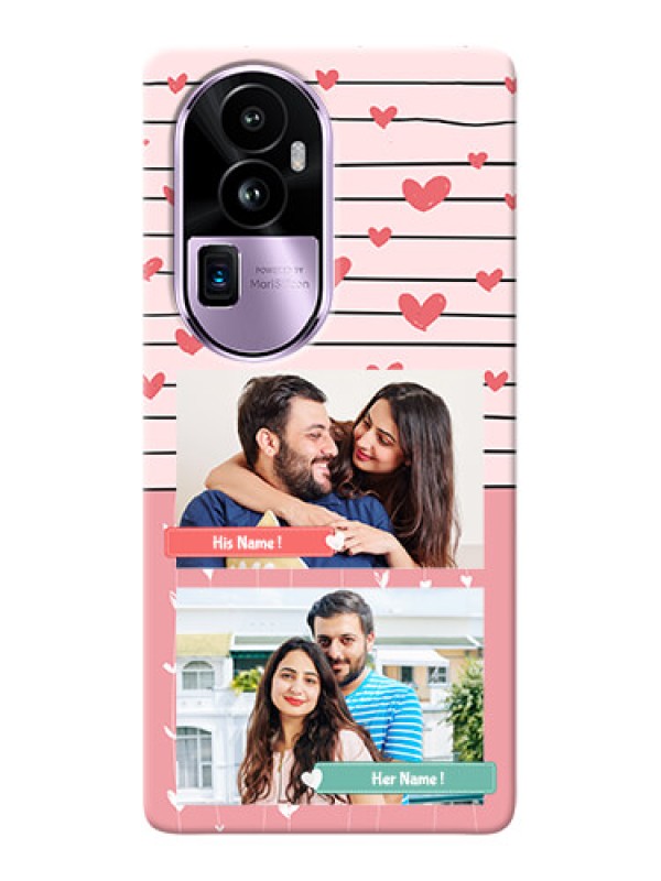 Custom Reno 10 Pro Plus 5G custom mobile covers: Photo with Heart Design
