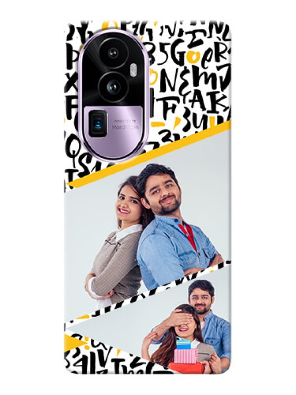 Custom Reno 10 Pro Plus 5G Phone Back Covers: Letters Pattern Design