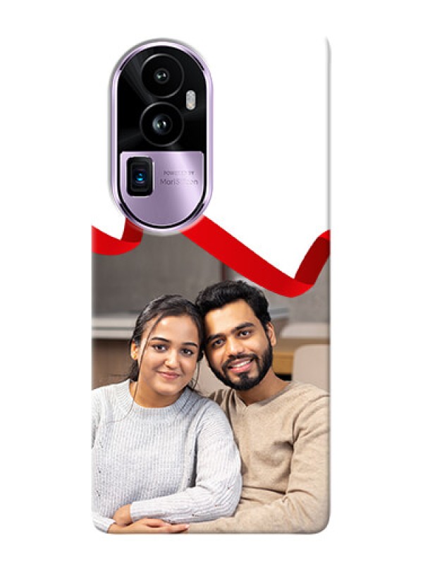 Custom Reno 10 Pro Plus 5G custom phone cases: Red Ribbon Frame Design