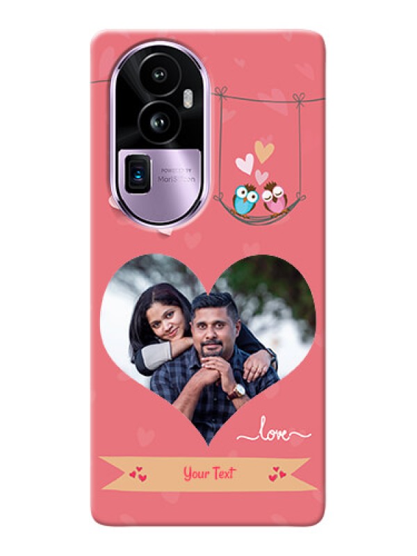Custom Reno 10 Pro Plus 5G custom phone covers: Peach Color Love Design