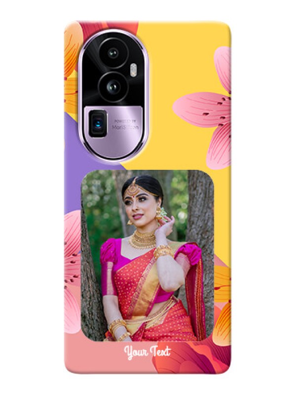 Custom Reno 10 Pro Plus 5G Mobile Covers: 3 Image With Vintage Floral Design