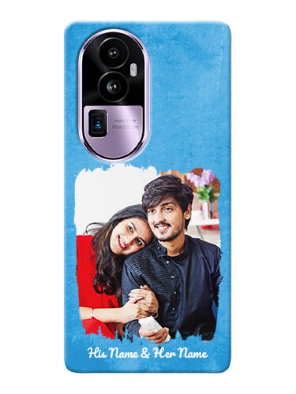 Custom Reno 10 Pro Plus 5G custom mobile cases: Blue Color Vintage Design