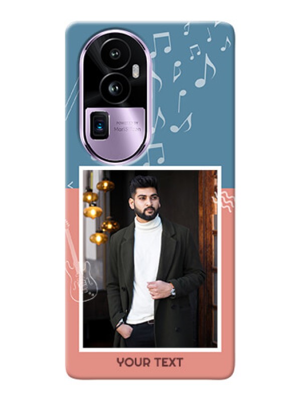 Custom Reno 10 Pro Plus 5G Phone Back Covers with Color Musical Note Design