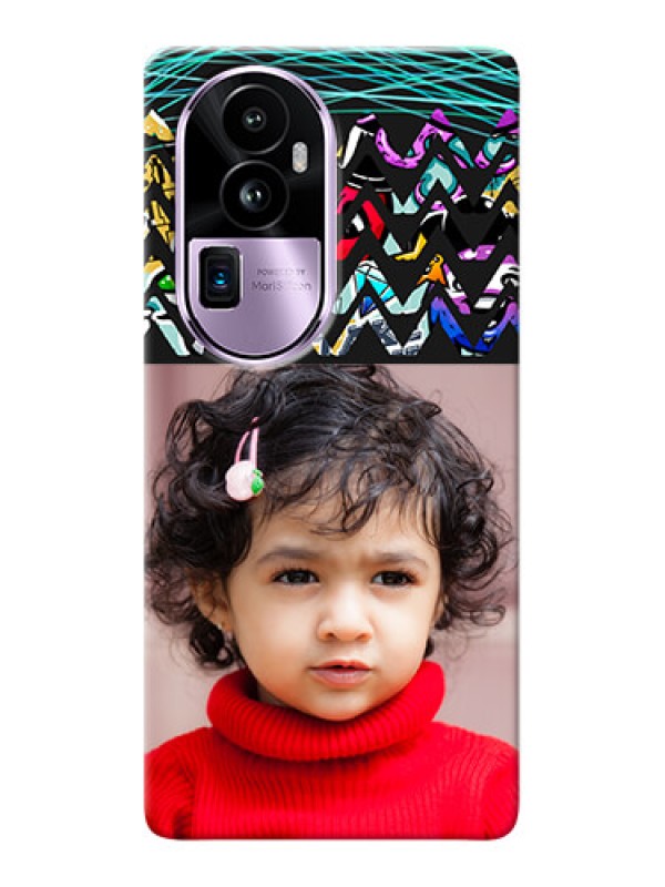 Custom Reno 10 Pro Plus 5G personalized phone covers: Neon Abstract Design