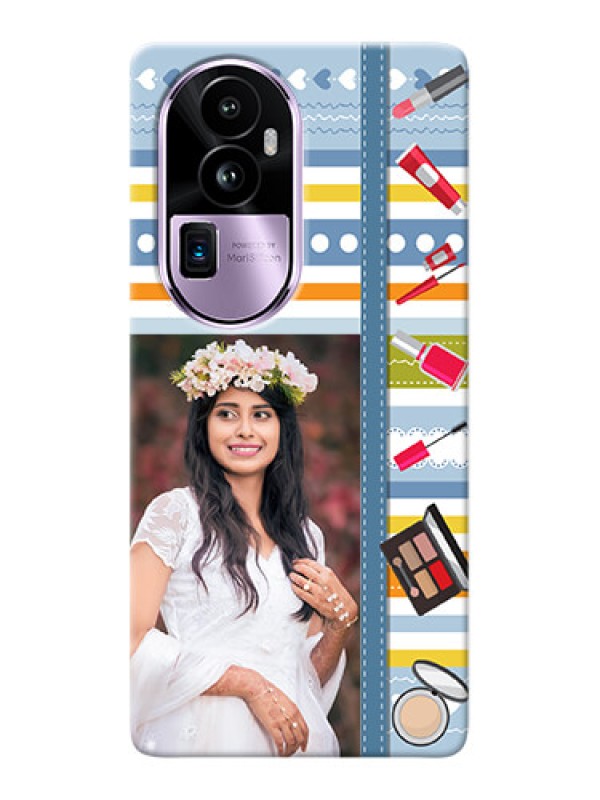 Custom Reno 10 Pro Plus 5G Personalized Mobile Cases: Makeup Icons Design