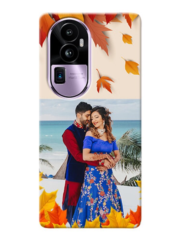 Custom Reno 10 Pro Plus 5G Mobile Phone Cases: Autumn Maple Leaves Design