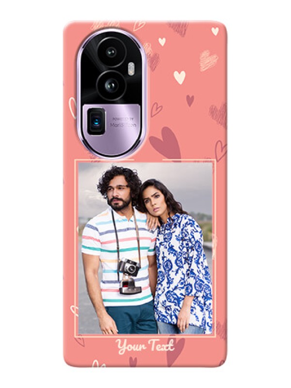 Custom Reno 10 Pro Plus 5G custom mobile phone cases: love doodle art Design