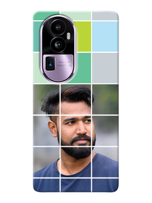 Custom Reno 10 Pro Plus 5G personalised phone covers with white box pattern