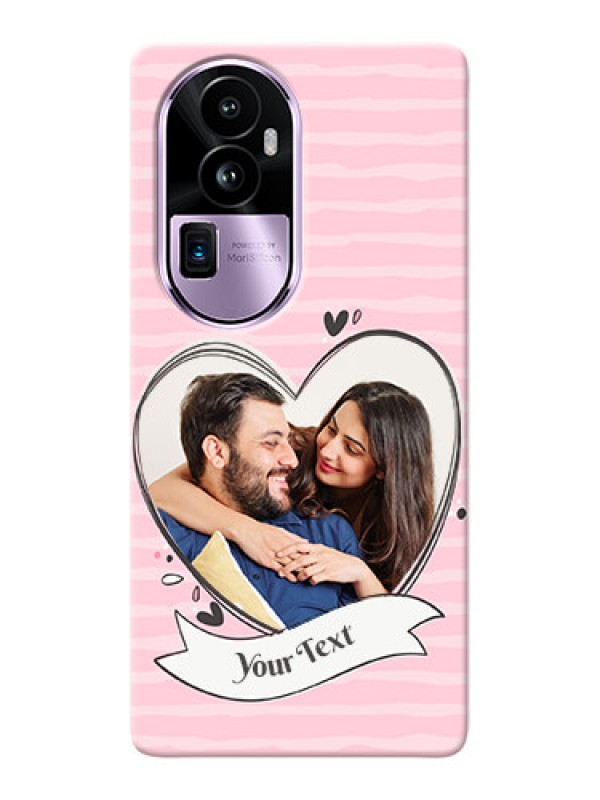 Custom Reno 10 Pro Plus 5G custom mobile phone covers: Vintage Heart Design