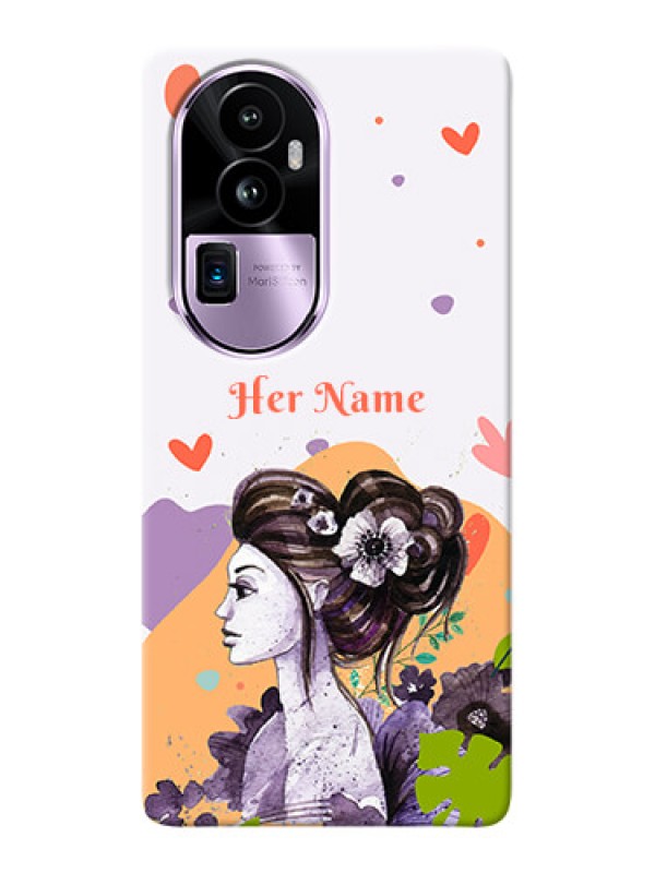 Custom Reno 10 Pro Plus 5G Personalized Phone Case with Woman And Nature Design
