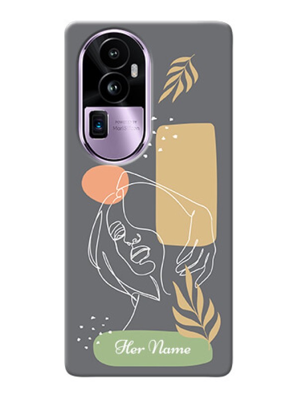 Custom Reno 10 Pro Plus 5G Custom Phone Case with Gazing Woman line art Design