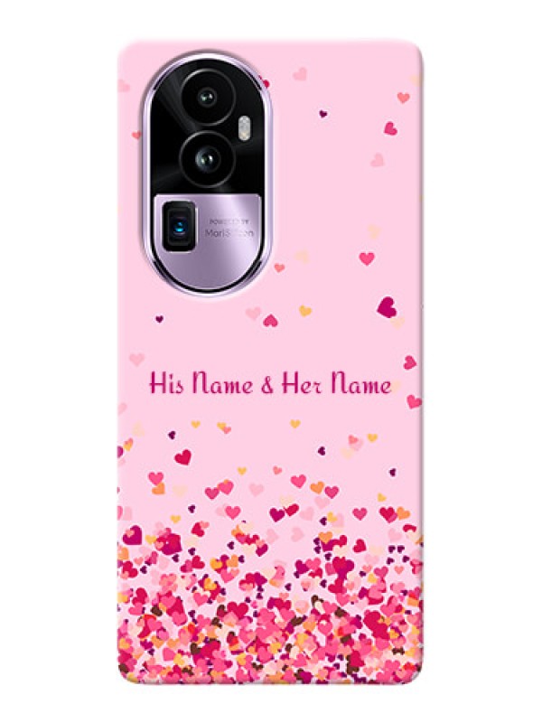 Custom Reno 10 Pro Plus 5G Photo Printing on Case with Floating Hearts Design