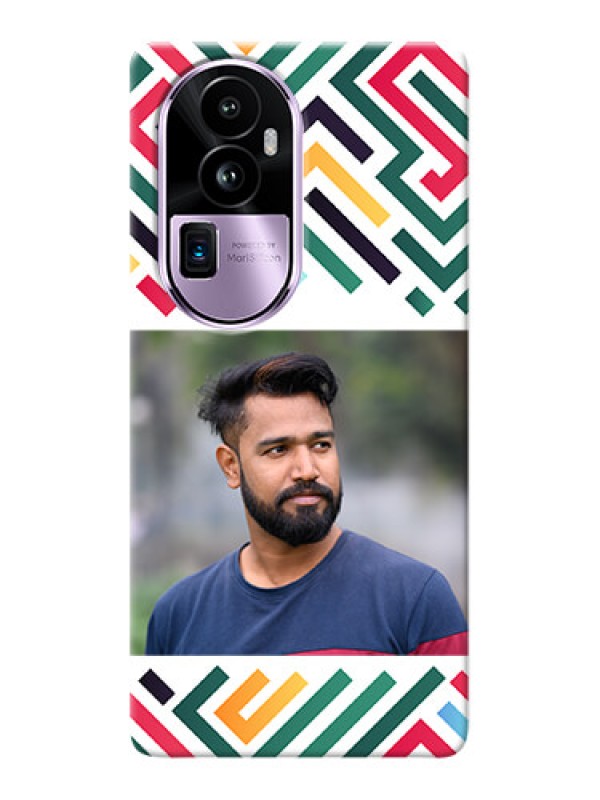 Custom Reno 10 Pro Plus 5G Personalized Phone Case with Colorful Maze Pattern Design