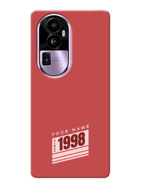 Custom Reno 10 Pro Plus 5G Custom Phone Case with Red custom year of birth Design