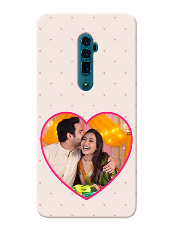 Custom Reno 10X Zoom Personalized Mobile Covers: Heart Shape Design