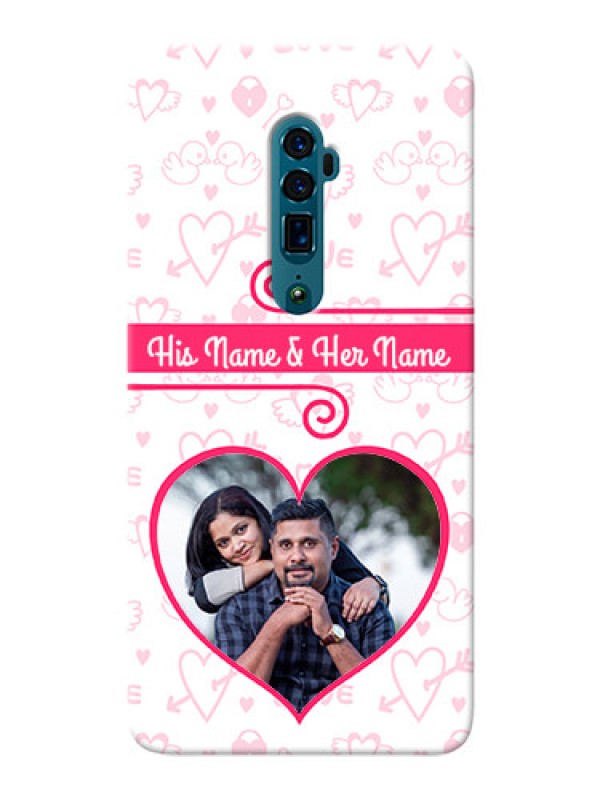 Custom Reno 10X Zoom Personalized Phone Cases: Heart Shape Love Design